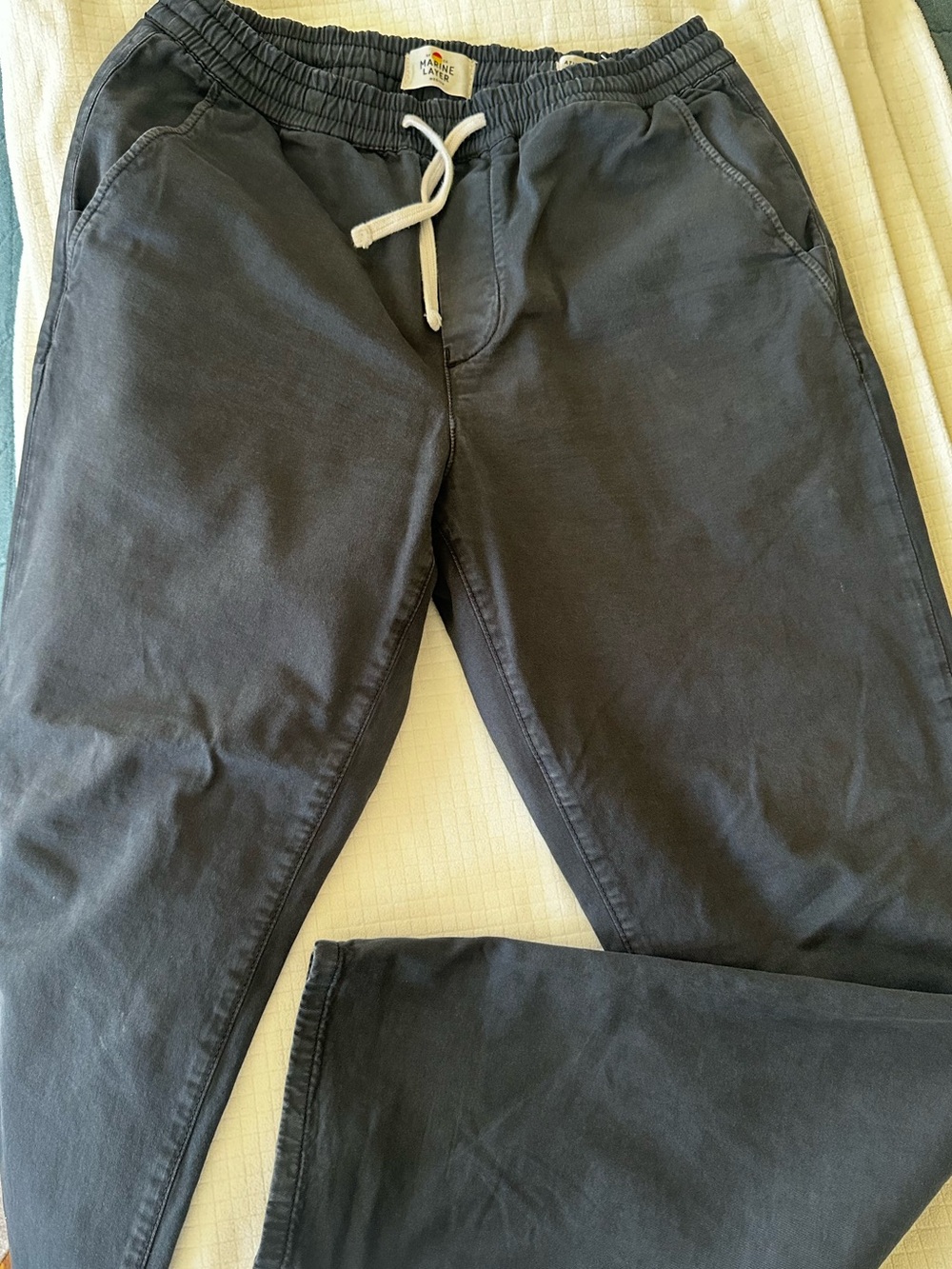 Marine Layer Men's Black Drawstring Joggers